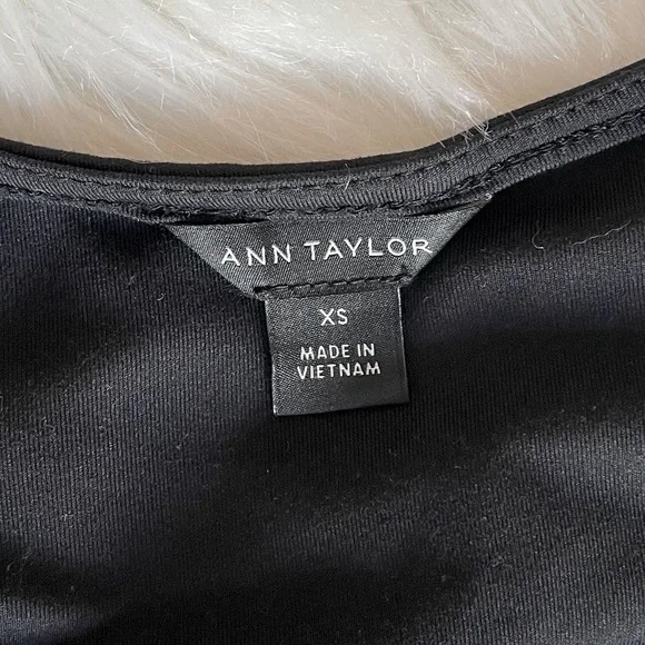 Ann Taylor Wrap Blouse in Black - Picture 4 of 5